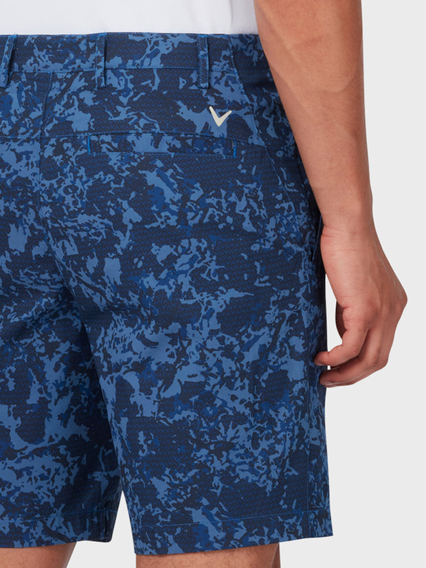 X Series Abstract Camo Shorts In Navy Blazer