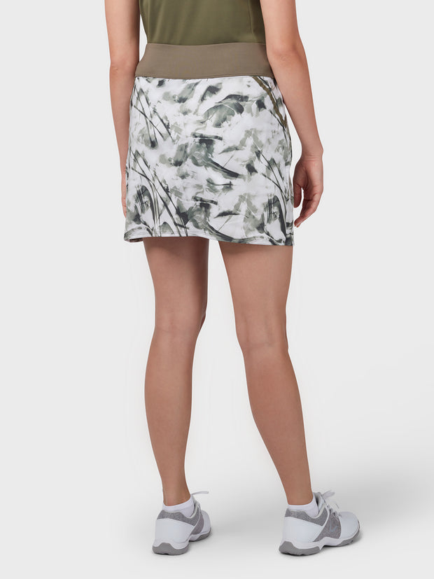 Women's Nature Printed Skort In Olive Print