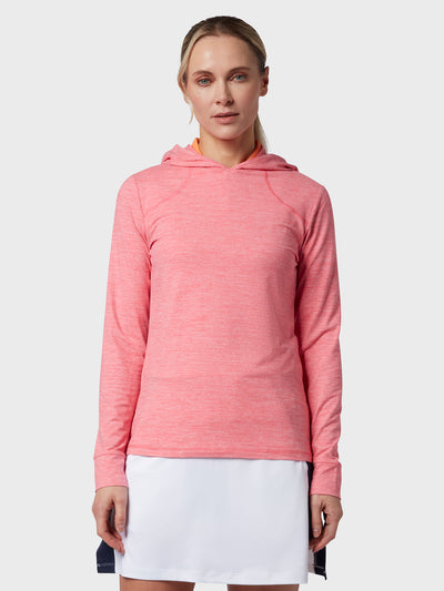 Brushed Heather Women's Hoodie In Fruit Dove Heather