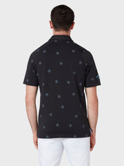 Classic Foulard Print Polo In Caviar
