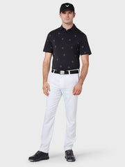 Classic Foulard Print Polo In Caviar
