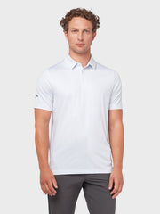 Trademark Geo Print Polo In Bright White