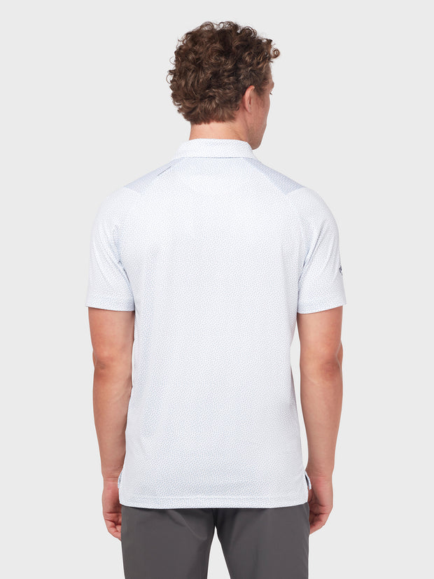 Trademark Geo Print Polo In Bright White