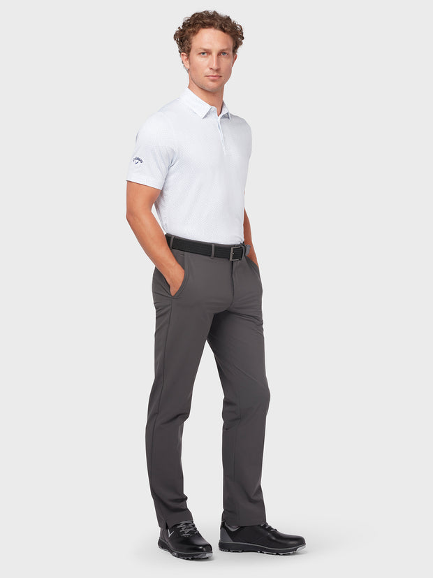 Trademark Geo Print Polo In Bright White
