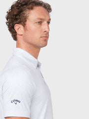 Trademark Geo Print Polo In Bright White