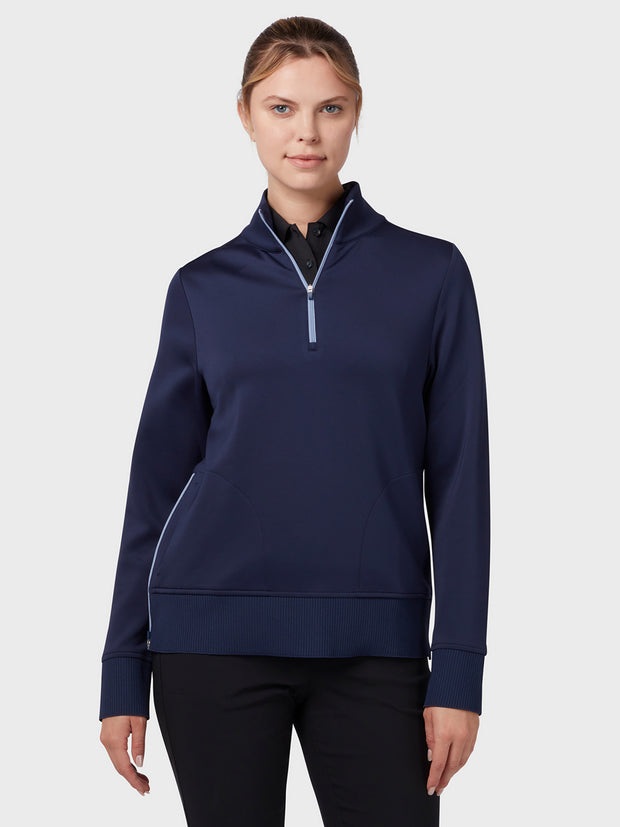 Women's Midweight Fleece Crossover In Peacoat