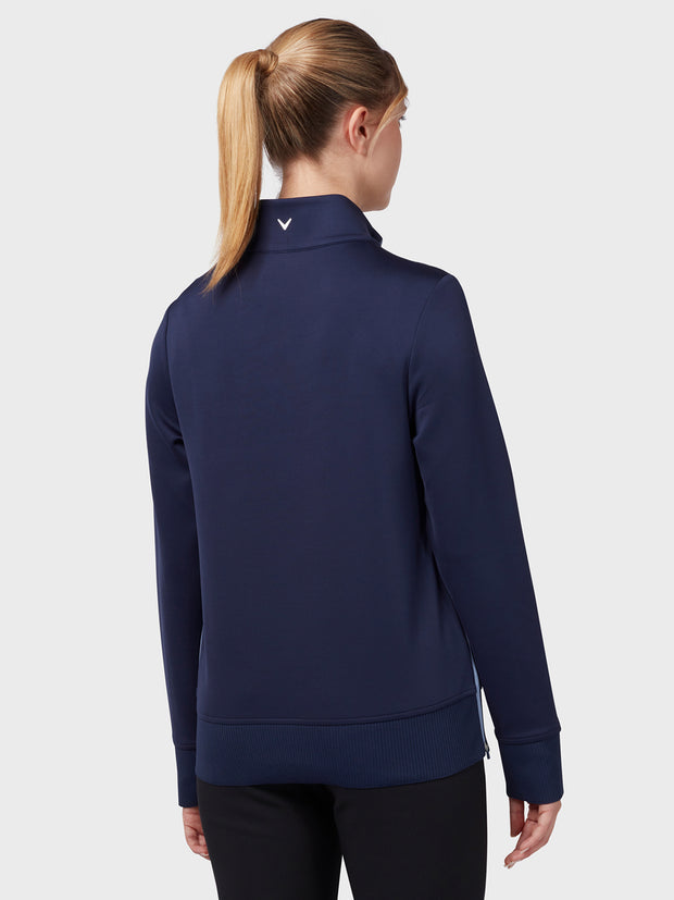 Women's Midweight Fleece Crossover In Peacoat