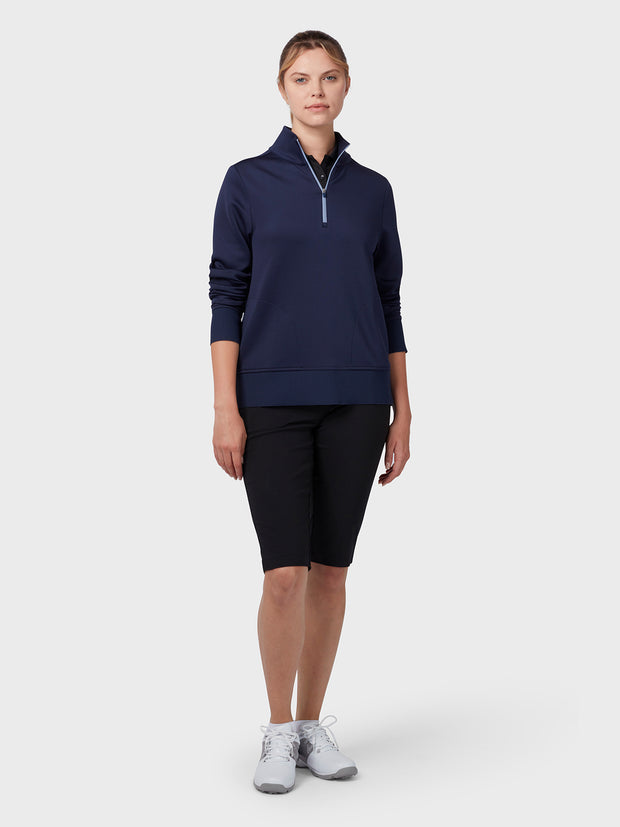 Women's Midweight Fleece Crossover In Peacoat