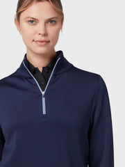 Women's Midweight Fleece Crossover In Peacoat