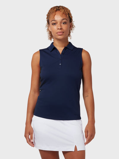 Sleeveless Women's Polo In Peacoat