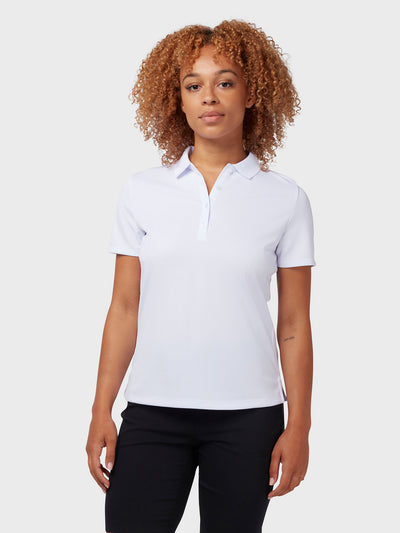 Swing Tech Women's Polo In Brilliant White