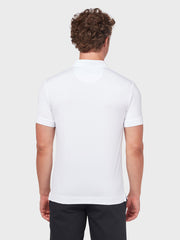 X Series Solid Ribbed Polo In Bright White