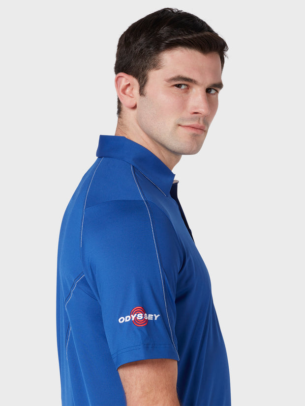 Odyssey Double Stitch Polo In Mazarine Blue