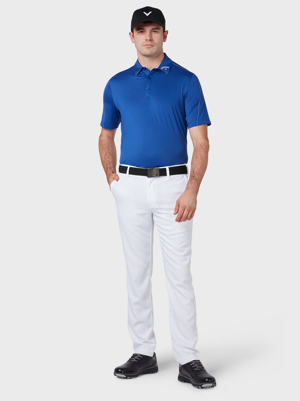 Odyssey Double Stitch Polo In Mazarine Blue