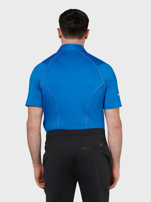 Odyssey Double Stitch Polo In Magnetic Blue