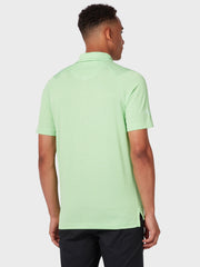 Heathered Jacquard Polo In Summer Green Heather