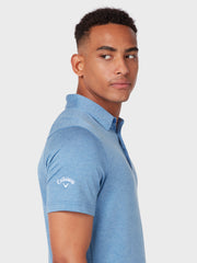 Soft Touch Solid Polo In Magnetic Blue Heather