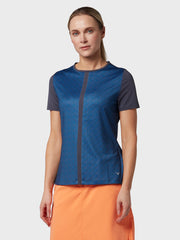 Mitered Reflection Stripe Top In Odyssey Gray