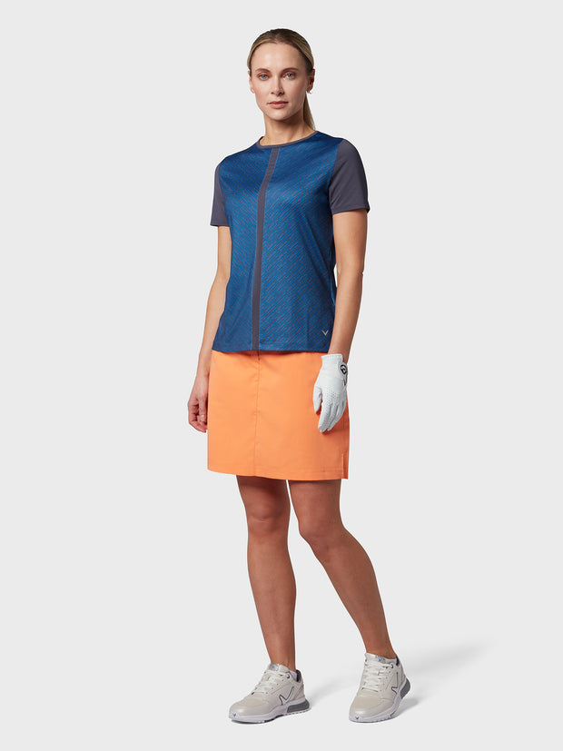 Mitered Reflection Stripe Top In Odyssey Gray