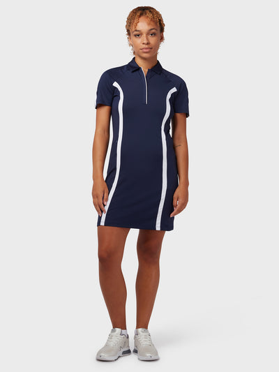 Women's Swing Tech Colour Block Dress In Peacoat Navy