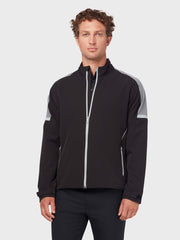 Shoulder Block Windbreaker In Caviar