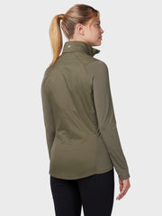 Insulated Aquapel 1/4 Zip Women's Sweater In Industrial Green