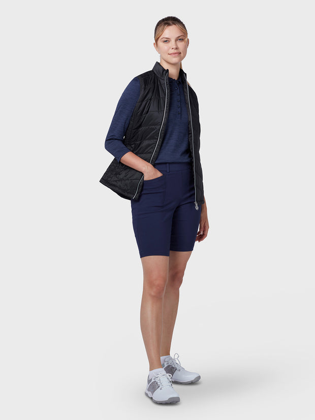 Women's Quilted Gilet In Caviar