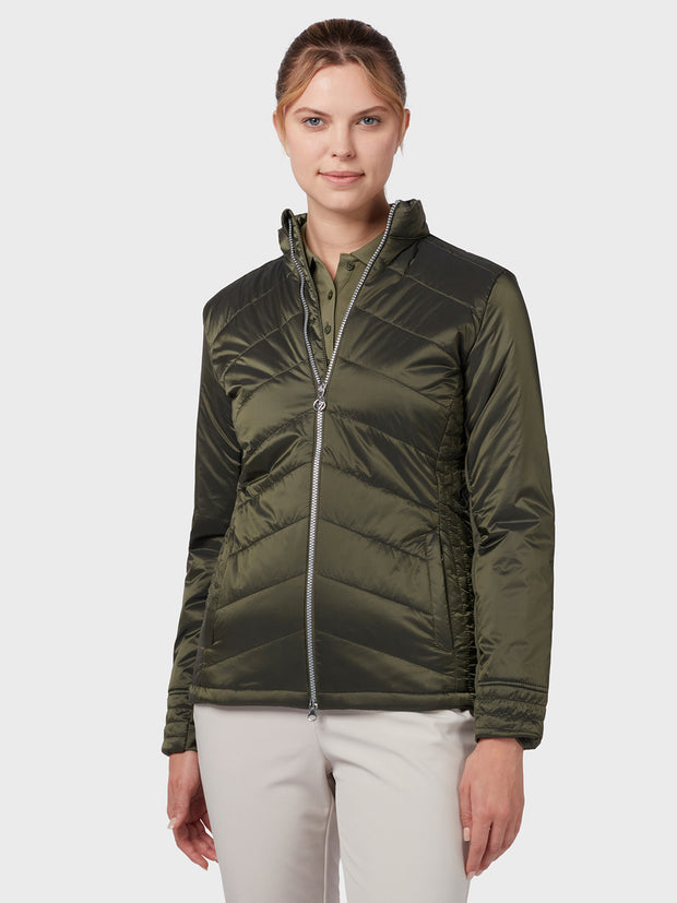 Women's Quilted Jacket In Industrial Green