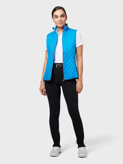 Lightweight Women's Quilted Gilet In Blue Sea Star