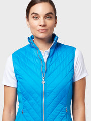 Lightweight Women's Quilted Gilet In Blue Sea Star
