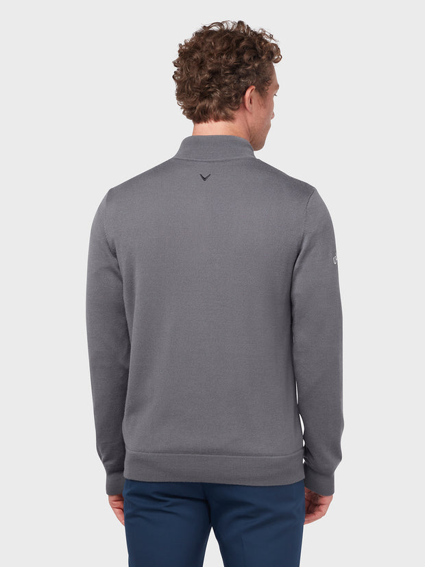 Wind Stopper Quarter Zip Sweater In Quiet Shade