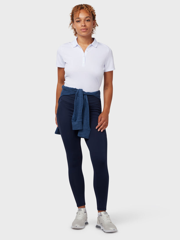 High Waisted Women's Thermal Legging In Peacoat