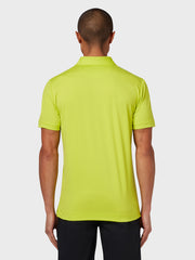 X Series Active Textured Print Polo In Lime Punch