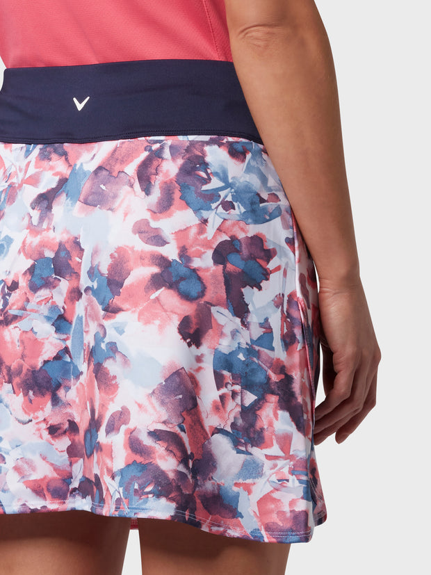 Floral Printed Women's Skort In Fruit Dove