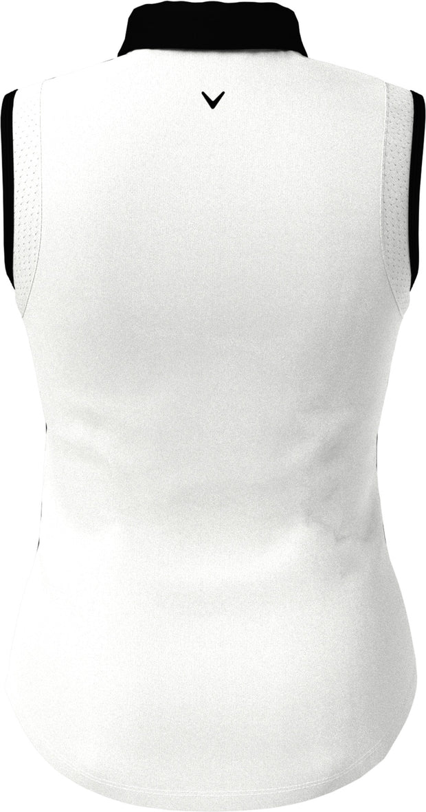 Engineered Evanescent Geo Women's Polo In Brilliant White