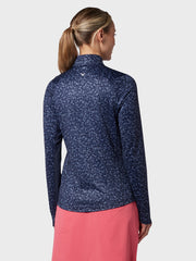 Shape Shifter Geo Printed Women's Base Layer In Peacoat