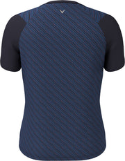 Mitered Reflection Stripe Top In Odyssey Gray