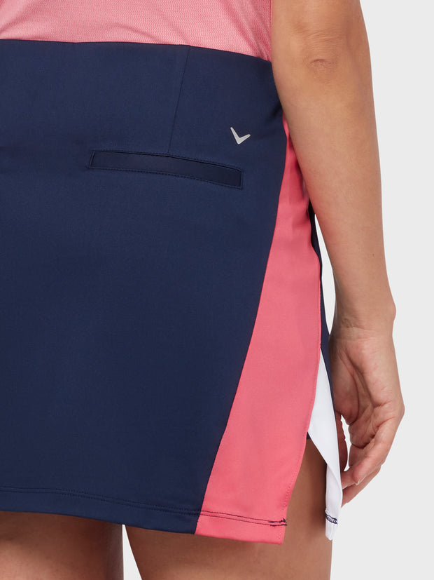 Colour Block Women's Skort In Peacoat