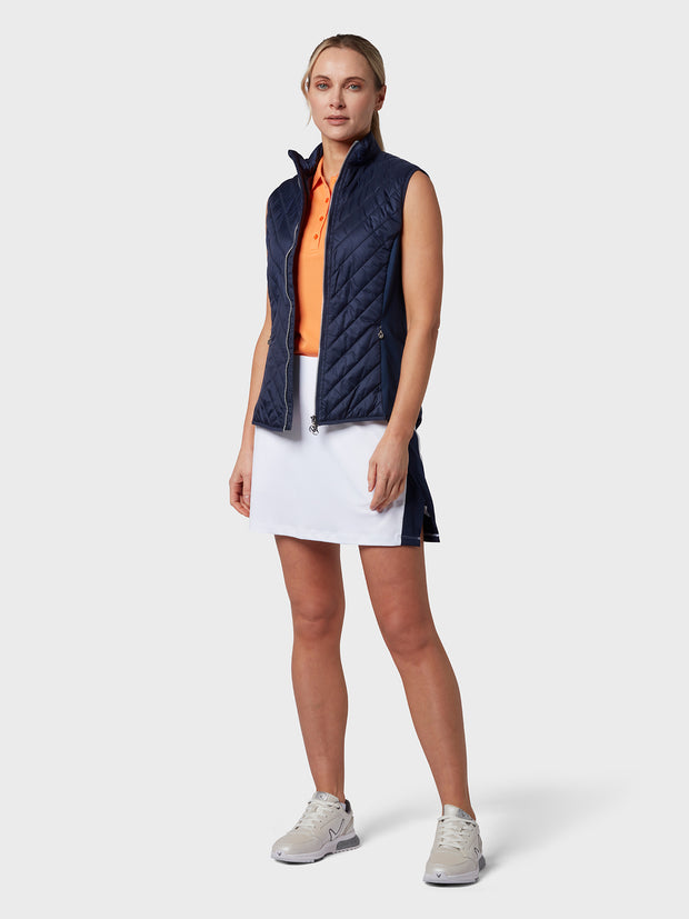 Colour Block Women's Skort In Brilliant White