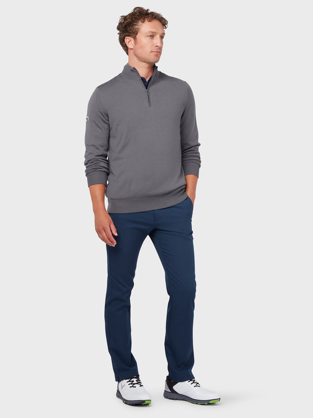 Wind Stopper Quarter Zip Sweater In Quiet Shade