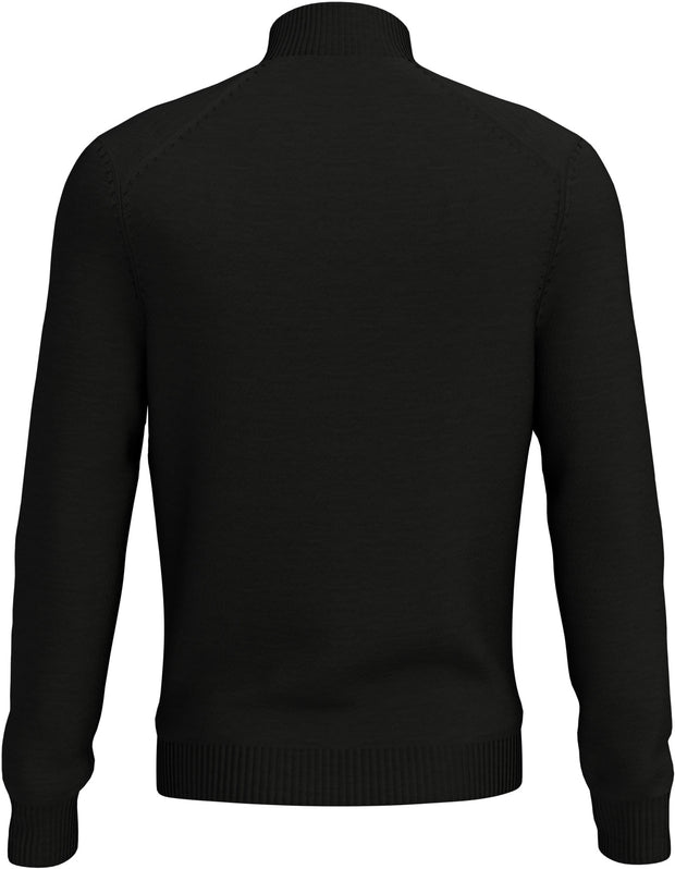 Quarter Zip Blended Merino Sweater In Black Ink