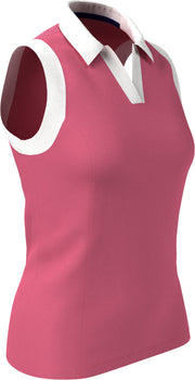 Colour Block Women's Polo In Fruit Dove
