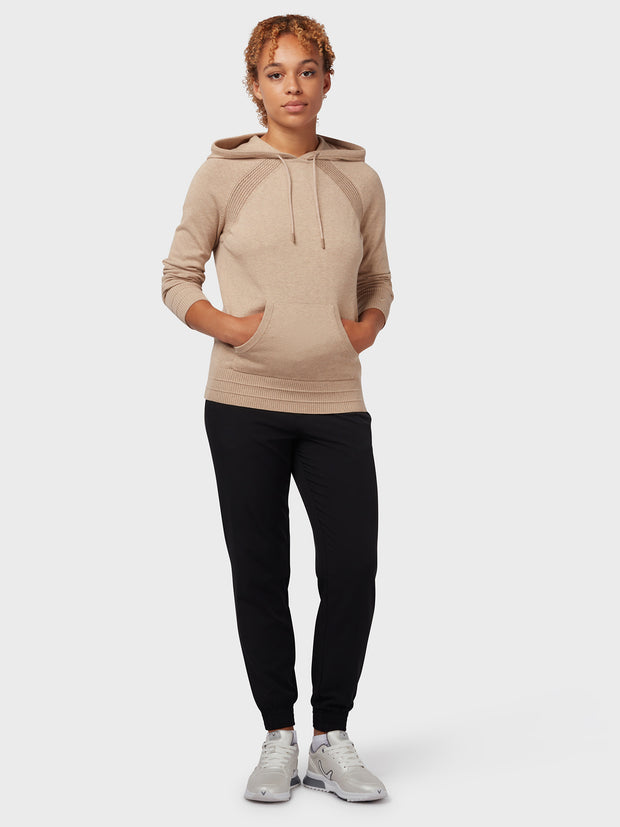 Women's Space Dye Heather Hooded Sweater In Chinchilla