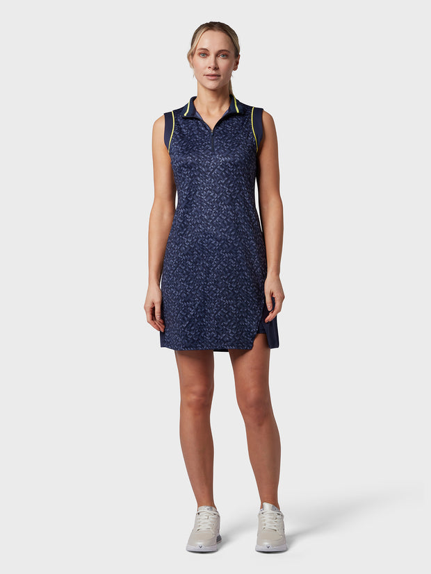 Shape Shifter Geo Print Women's Dress In Peacoat