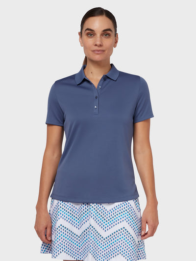 Swing Tech Women's Polo In Blue Indigo