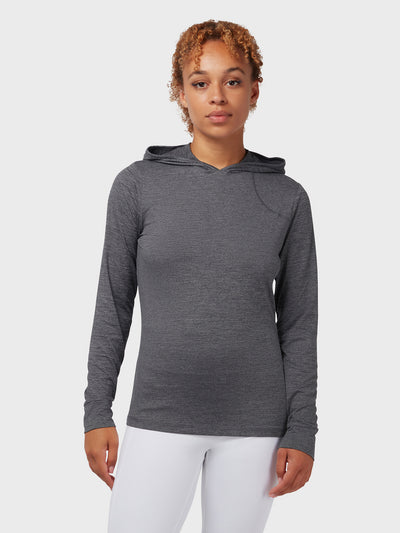 Brushed Heather Women's Hoodie In Black Heather