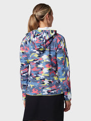 Women's 1/2 Zip Camo Hoodie In Peacoat
