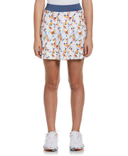 Geo Print Flounce Women's Golf Skort In Brilliant White