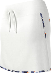 Floral Print Women's Golf Skort In Brilliant White