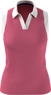 Colour Block Women's Polo In Fruit Dove